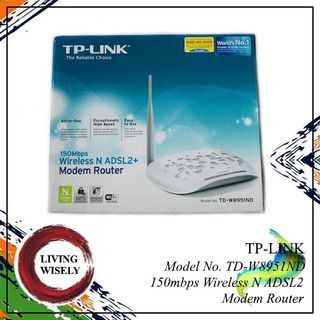 TP-Link 150mbps Wireless N ADSL2 Modem Router