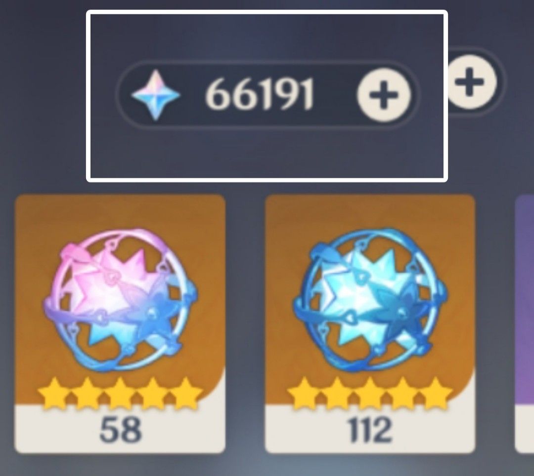 Unrolled / Reroll Genshin Impact Primo Pull Wish Account (Category: Others) located in Manila. Submitted by xinsshope (Listing ID 1309979143, Image 1). Description: Try ur luck to c6 your favorite Character 🤩 Ar50 + Asia Server ( Unset Email / Bd ) 65,000 -66,000 + Primogems 58 Pink Fates 101 Blue Fates Gcash Payment Only.