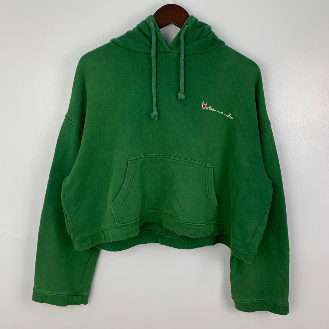 Vetements x Champion SS16 Polizei Reversible Cropped Pullover Hoodie Women s Fashion Coats Jackets and Outerwear on Carousell