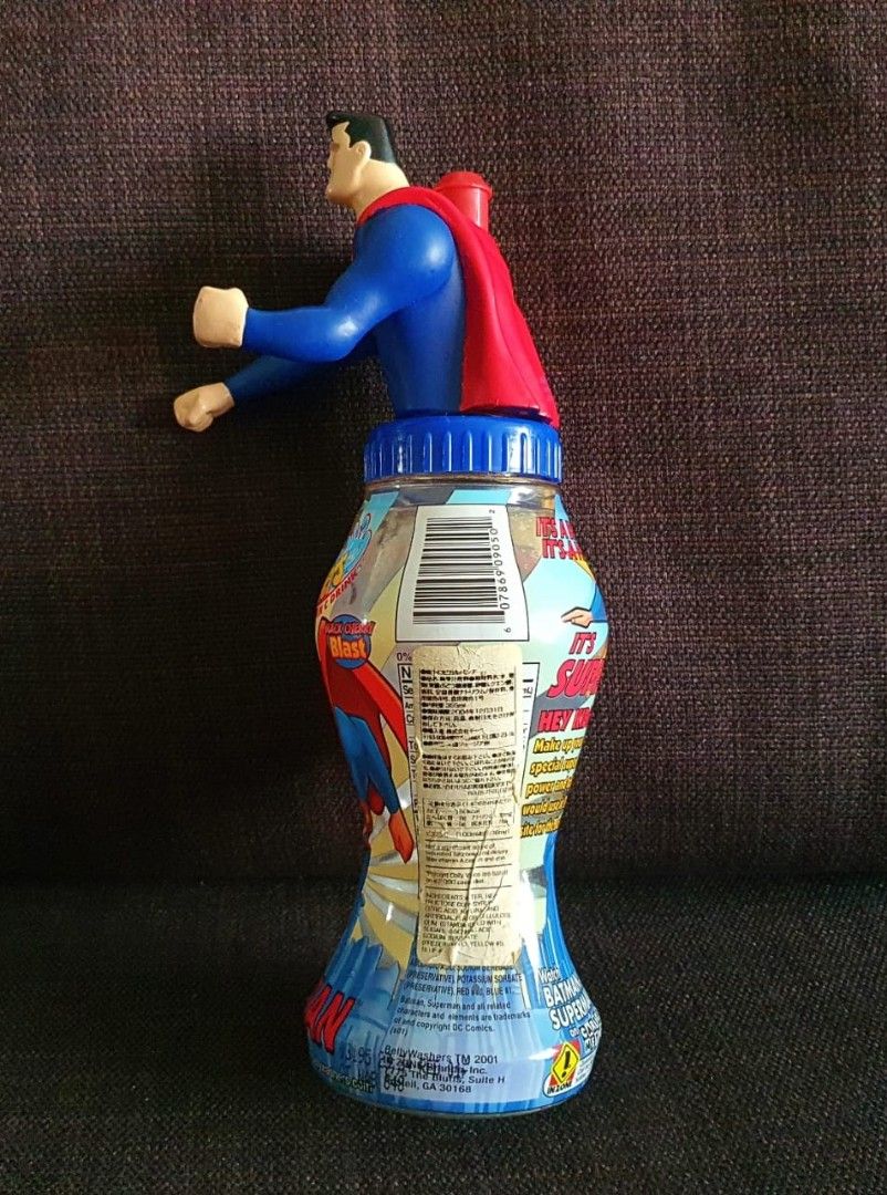 vintage-2001-belly-washers-dc-comics-superman-topper-bottle-cartoon