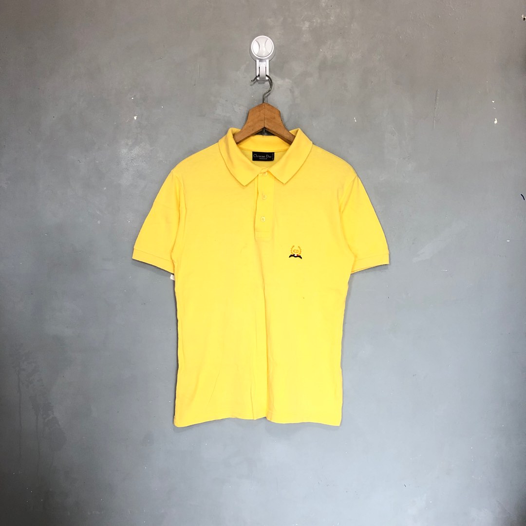 CHRISTIAN DIOR 1970s velour polo top