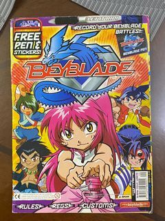 VINTAGE BEYBLADE MAGAZINE WITH FREE POSTER CHECK INSIDE - Issue 9 - Original Philippines Book - Used