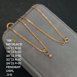 YG Ball Pendant Curb Chain Necklace