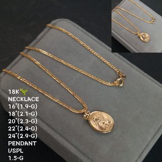 YG Mother Mary Pendant Curb Chain Necklace
