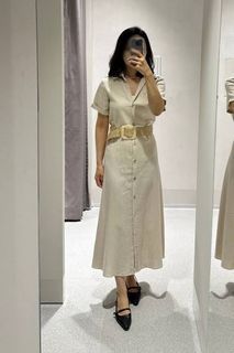Zara linen Dress with belt
