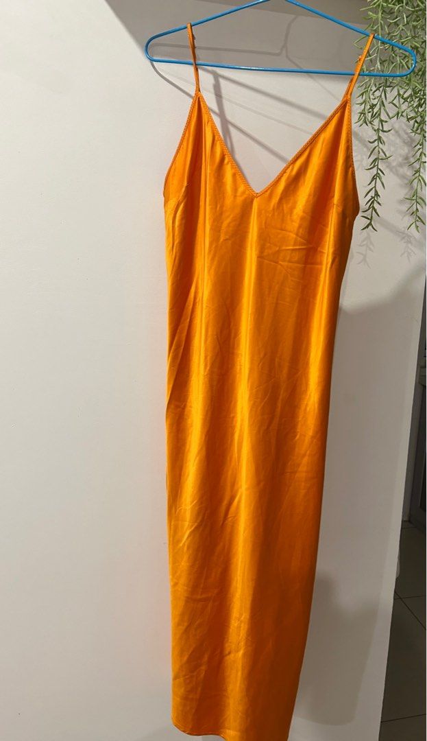 orange slip dress zara Discover the Perfect Zara Summer Slip Dress