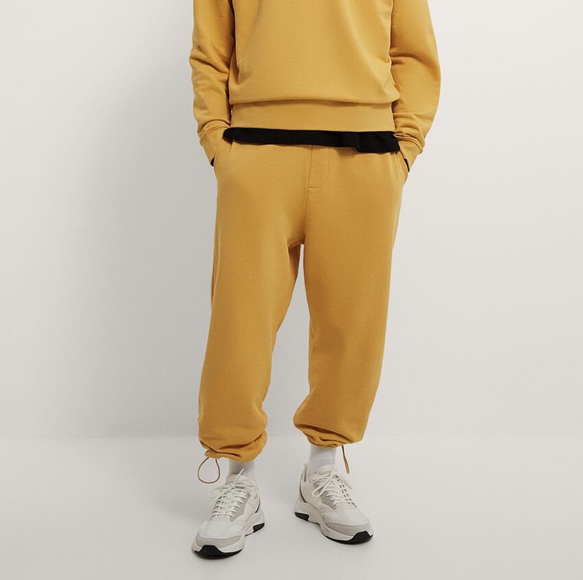Zara yellow joggers 2025