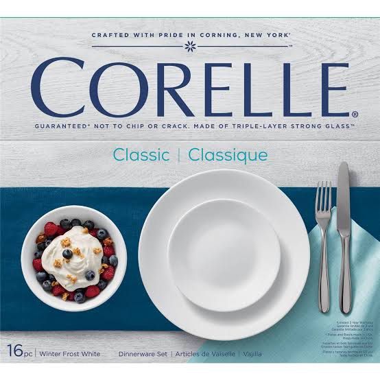 16pc CORELLE in Winter Frost White Dinnerware (Category: Dinnerware & Cutlery) located in Manila. Submitted by j_stats (Listing ID 1310118398, Image 3). Description: Please refer to 2nd picture for Description.