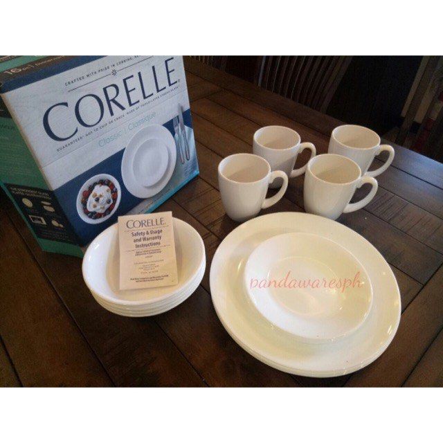 16pc CORELLE in Winter Frost White Dinnerware (Category: Dinnerware & Cutlery) located in Manila. Submitted by j_stats (Listing ID 1310118398, Image 1). Description: Please refer to 2nd picture for Description.