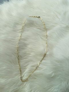 18K gold clip necklace