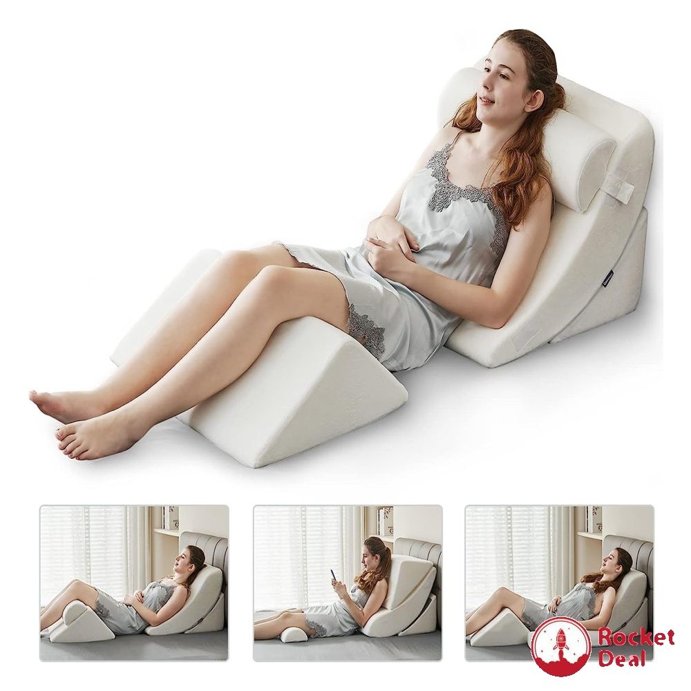 4pcs Orthopedic Bed Wedge Pillow Set Post Surgery, Relaxing, Back