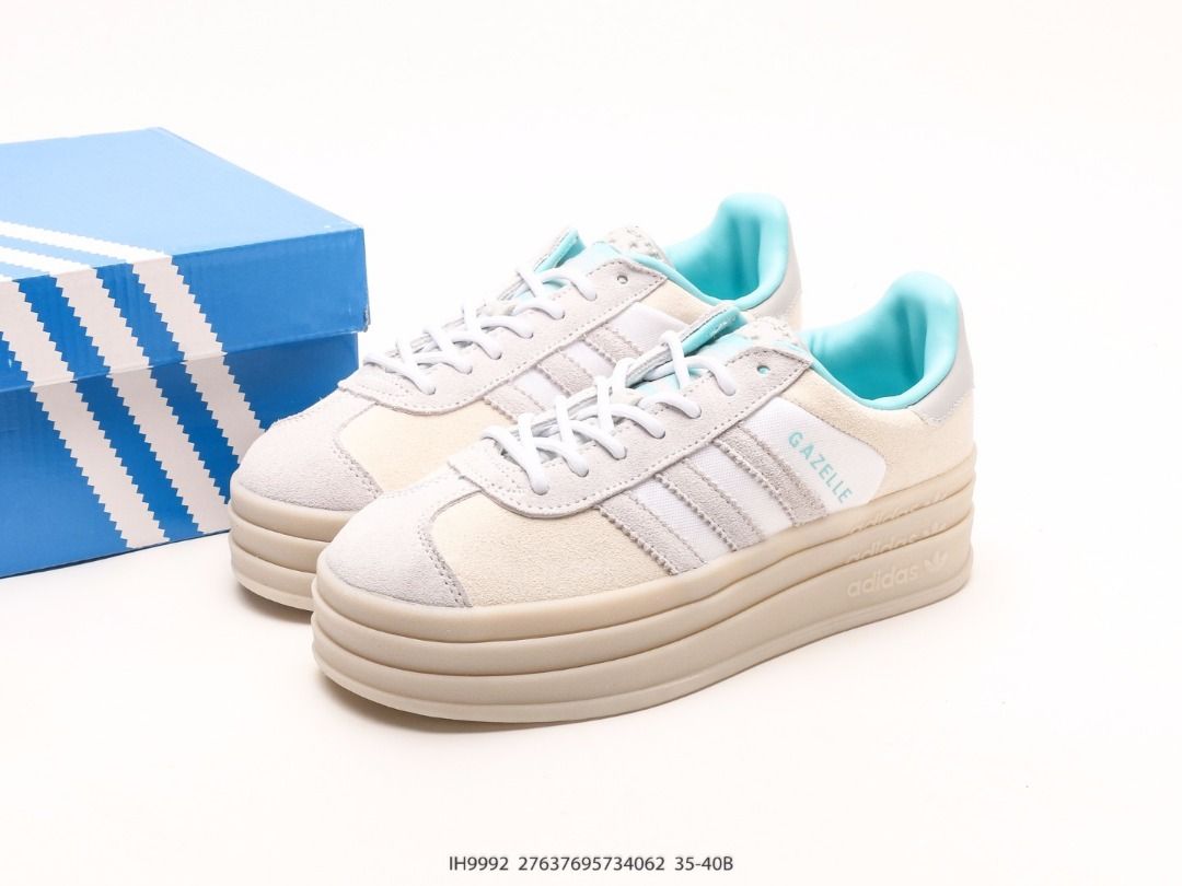 adidas gazelle silver green womens Adidas | Gazelle Bold Sneakers for Women