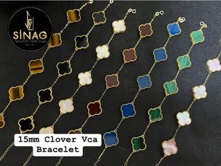 Authentic Pawnable Real 18k Saudi Gold- Clover Design Bracelet