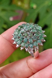 AVAILABLE ON HAND: Natural EMERALD cocktail ring