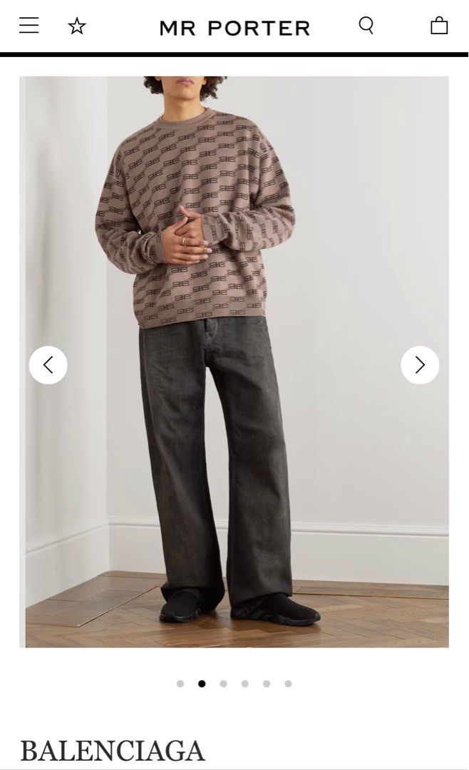 Balenciaga BB Monogram Sweater In Beige Men s Fashion Coats Jackets and Outerwear on Carousell