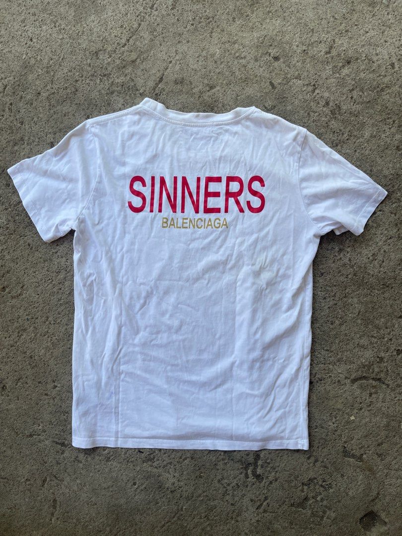 Balenciaga SINNERS Shirt Men s Fashion Tops Sets Tshirts Polo Shirts on Carousell