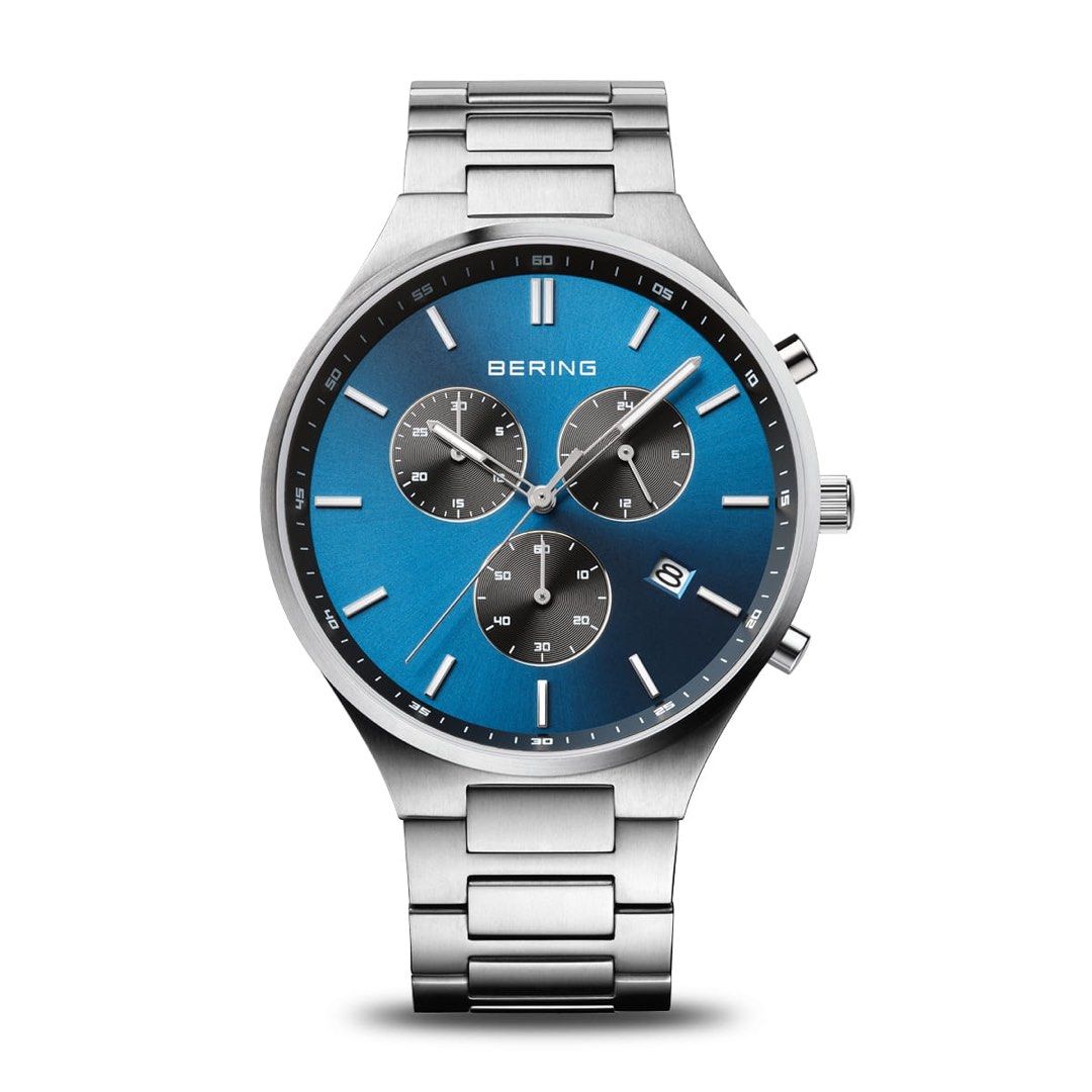 Bering Titan Chrono Sapphire Crystal Brushed Silver Titanium 11743 707 Men s Watch Men s Fashion Watches Accessories Watches on Carousell