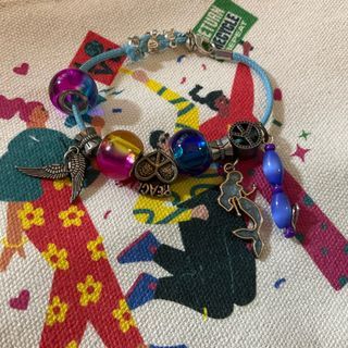 blue themed charm bracelet
