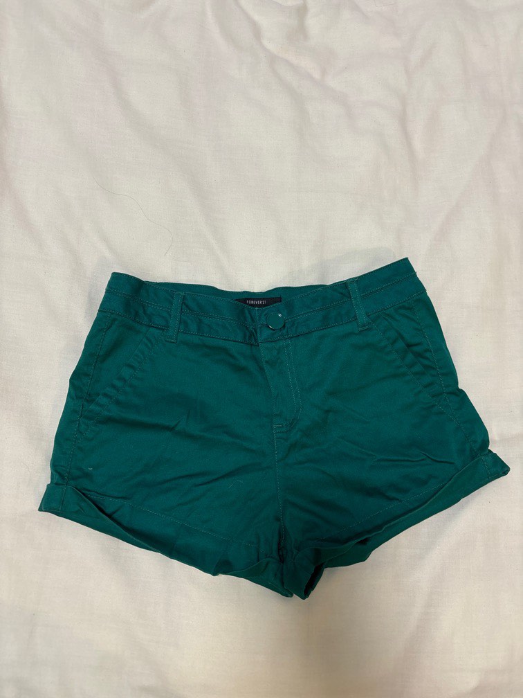 Forever 21 green shorts outlet