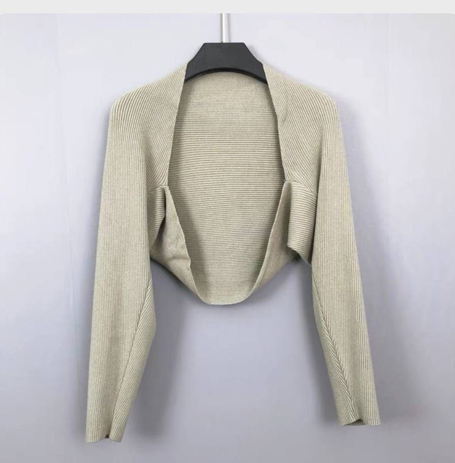 Bolero Knit Shrug Sage Green
