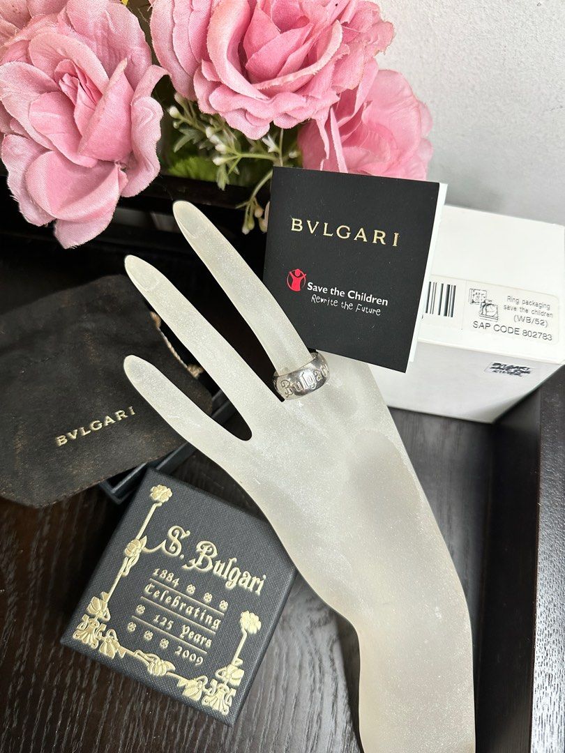 Bvlgari Limited Edition Save the Children 925 Silver Ring EU 54