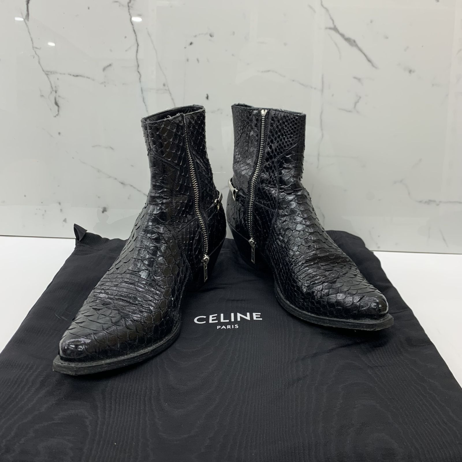 Celine python boots sales