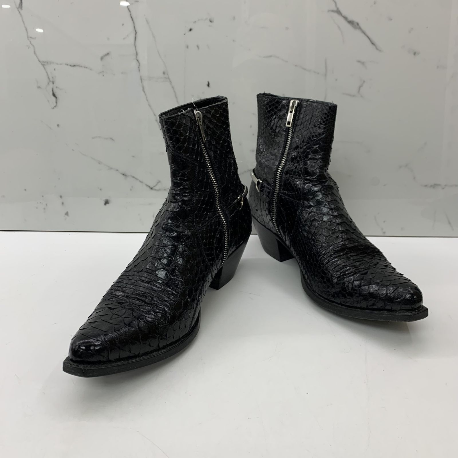 CELINE BLACK PYTHON BOOTS 39 247026919