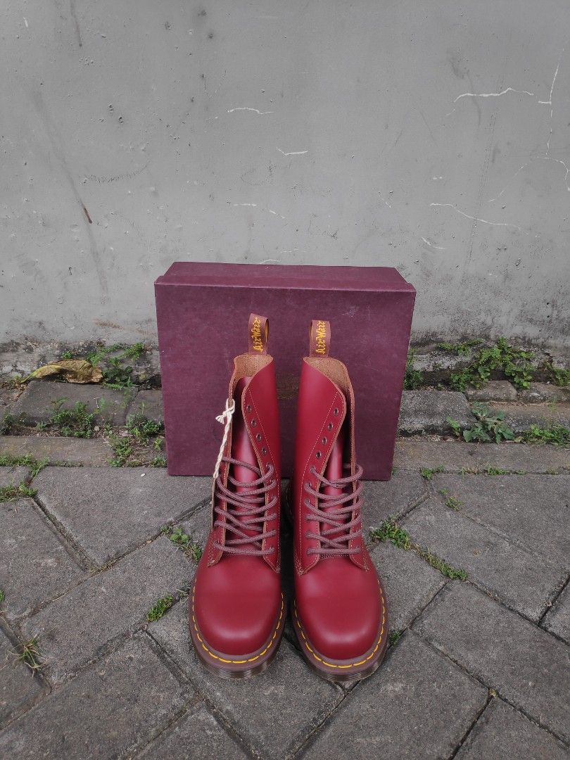 Dr. Martens 1490 Vintage Oxblood Men s Fashion Footwear Boots on Carousell