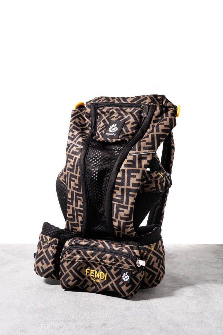 Fendi FF logo baby carrier kids in brown Barang Mewah Aksesoris di Carousell