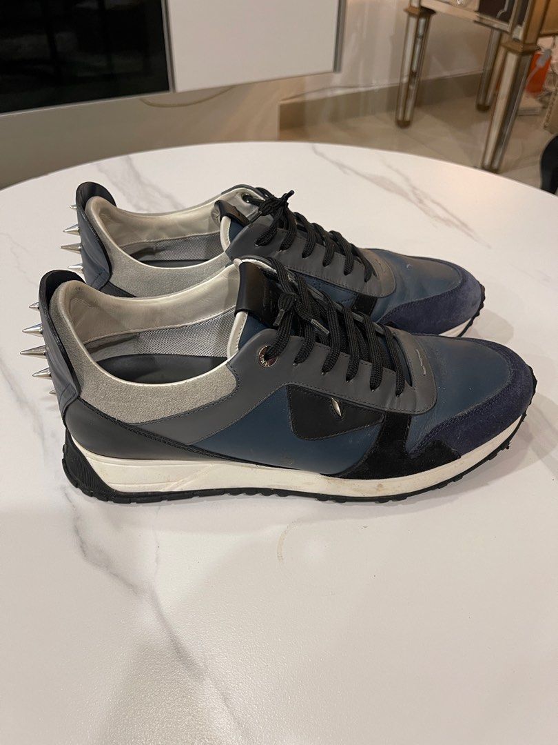 FENDI Monster Suede Leather Trainer Men s Fashion Footwear Sneakers on Carousell