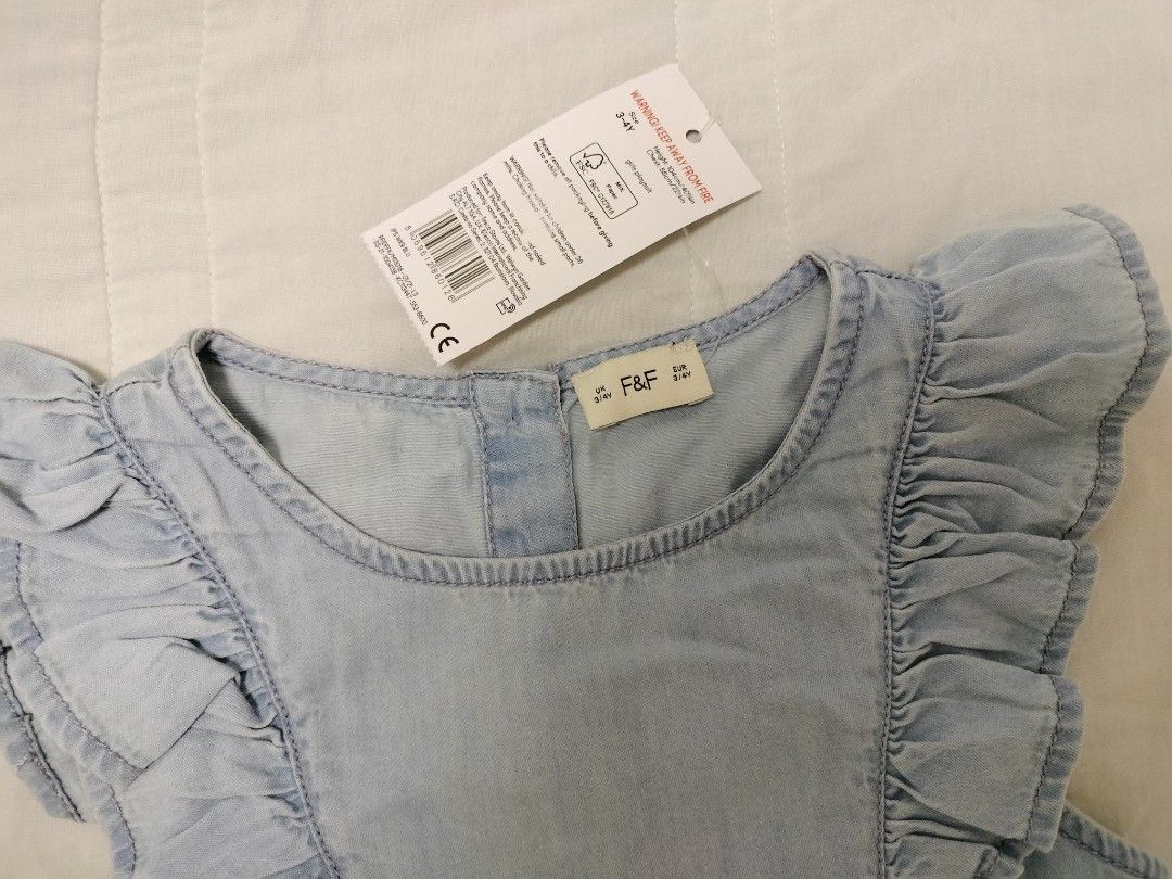 F&f denim jumpsuit discount