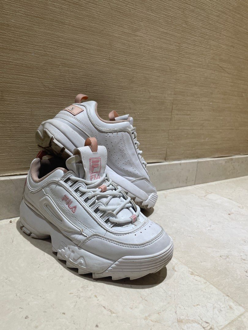 Fila disruptor 2 grey and pink store