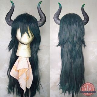 FREEMAN BRAND Twisted Wonderland Malleus Draconia Wig and Horns USED