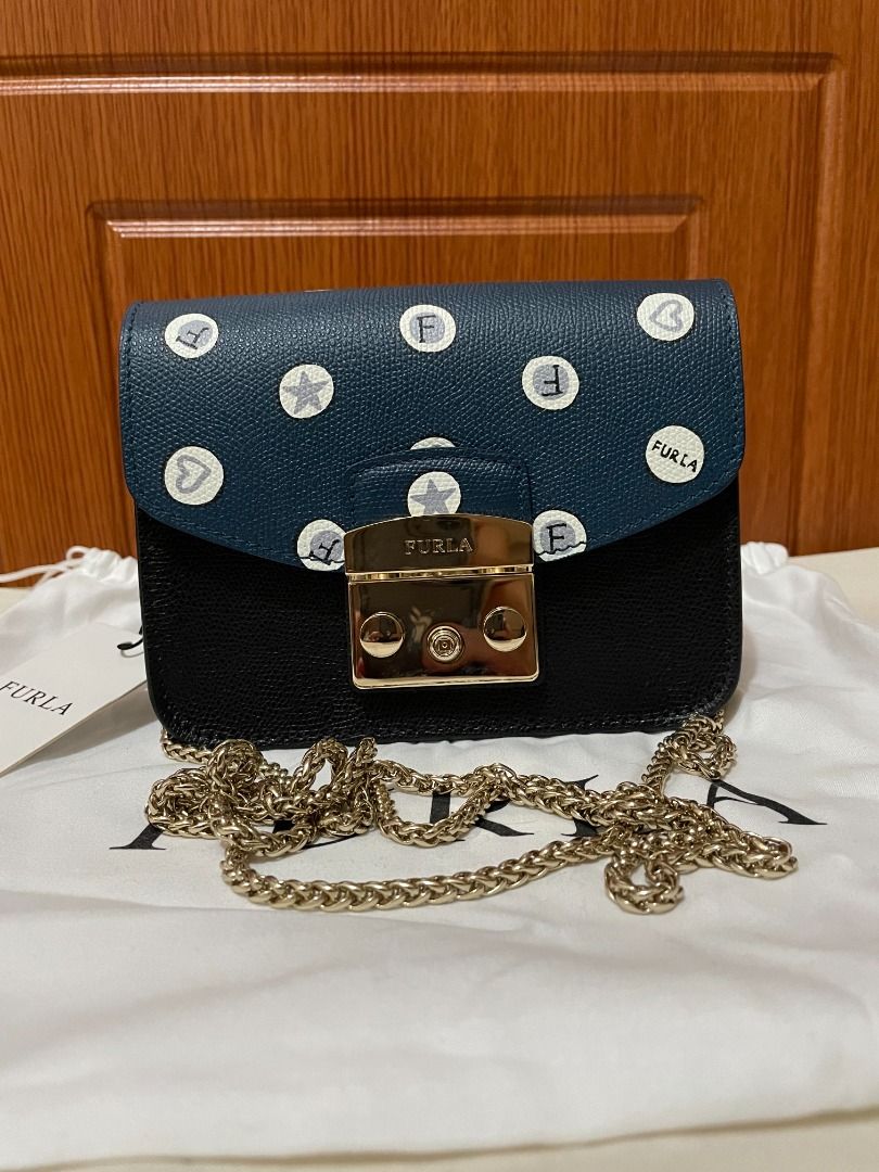 Furla Mini Metropolis with Detachable Flap Black Blue Green Luxury Bags Wallets on Carousell
