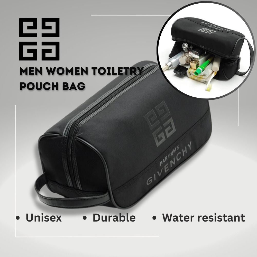 Givenchy Beaute Complimentary VIP Gift Black Large Pouch Eletronic Cable Charger USB Gadget Tech Pouch Toiletries Bag Organizer Travel Pouch Beg