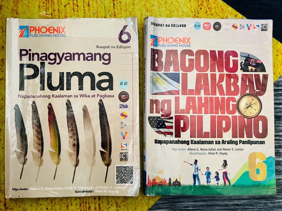 Grade 6 Books - Used (Category: Textbooks) located in Makati City. Submitted by eyor15 (Listing ID 1310123586, Image 2). Description: Grade 6 Textbooks Ver good condition Phoenix & Sibs Pluma - SOLD Expect other pages already have answers. Php350 each .
