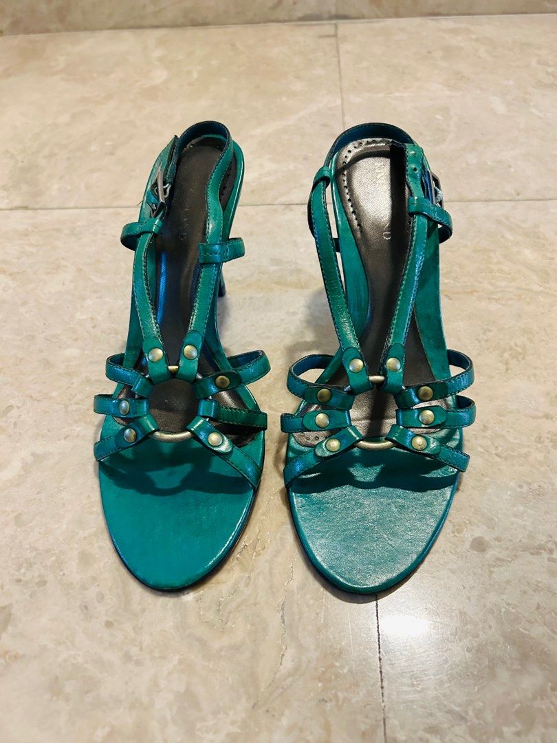 Green High Heels by River Island Women s Fashion Footwear Heels on Carousell