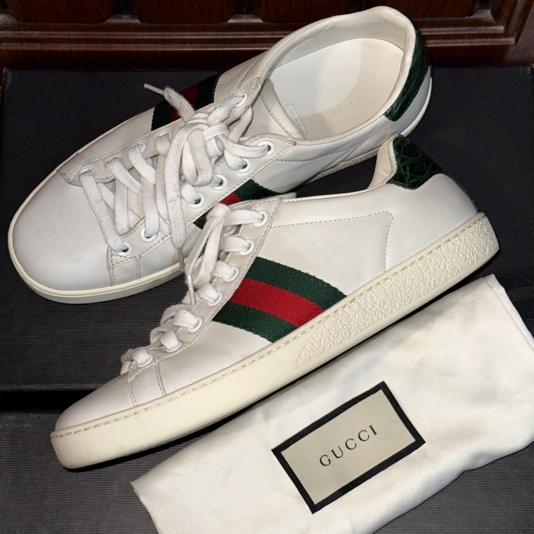 Gucci new ace leather sneakers store