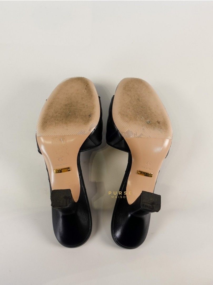 Gucci Double G Marmont Leather High Heel Sandals Size 37 EU Luxury Sneakers Footwear on Carousell