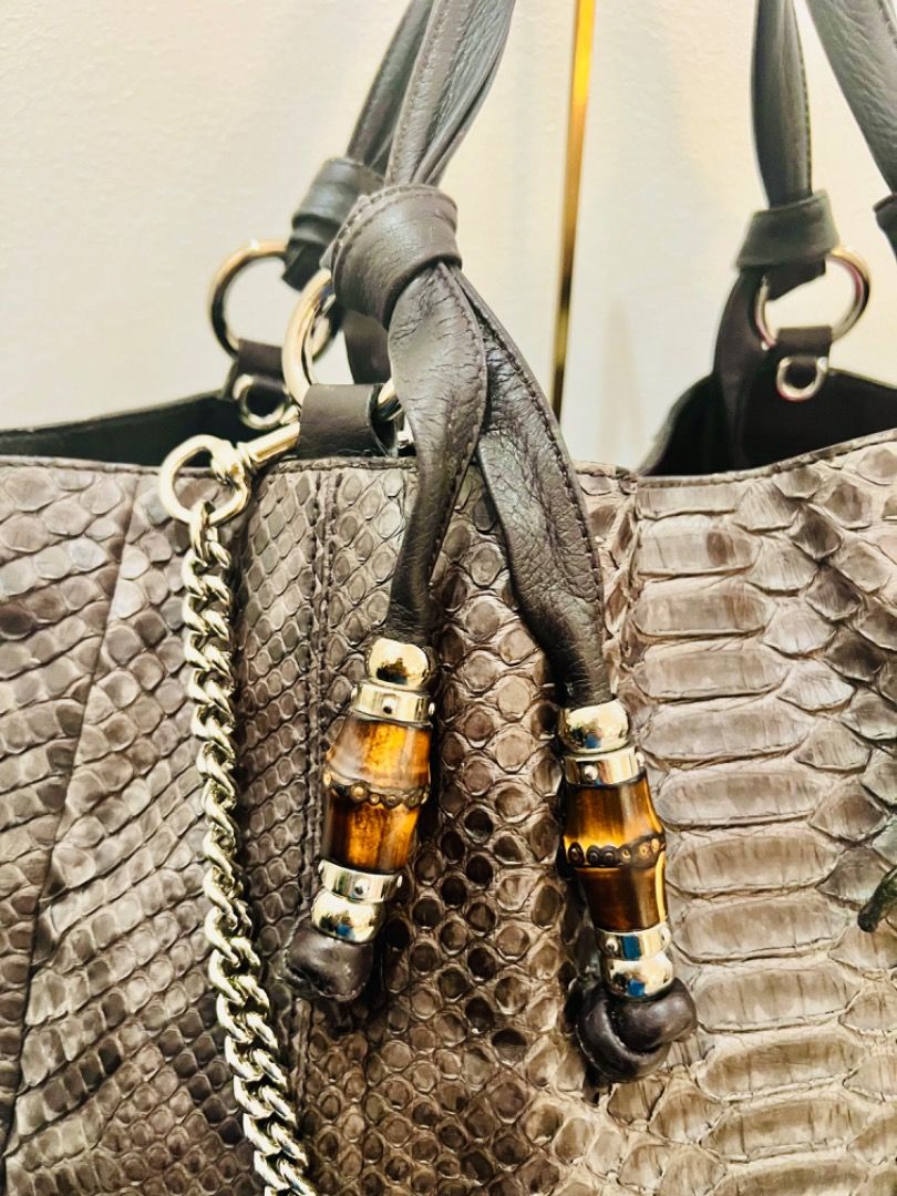 Gucci XL Python Jungle Tote, Women's Fashion, Bags & Wallets, Tote Bags ...