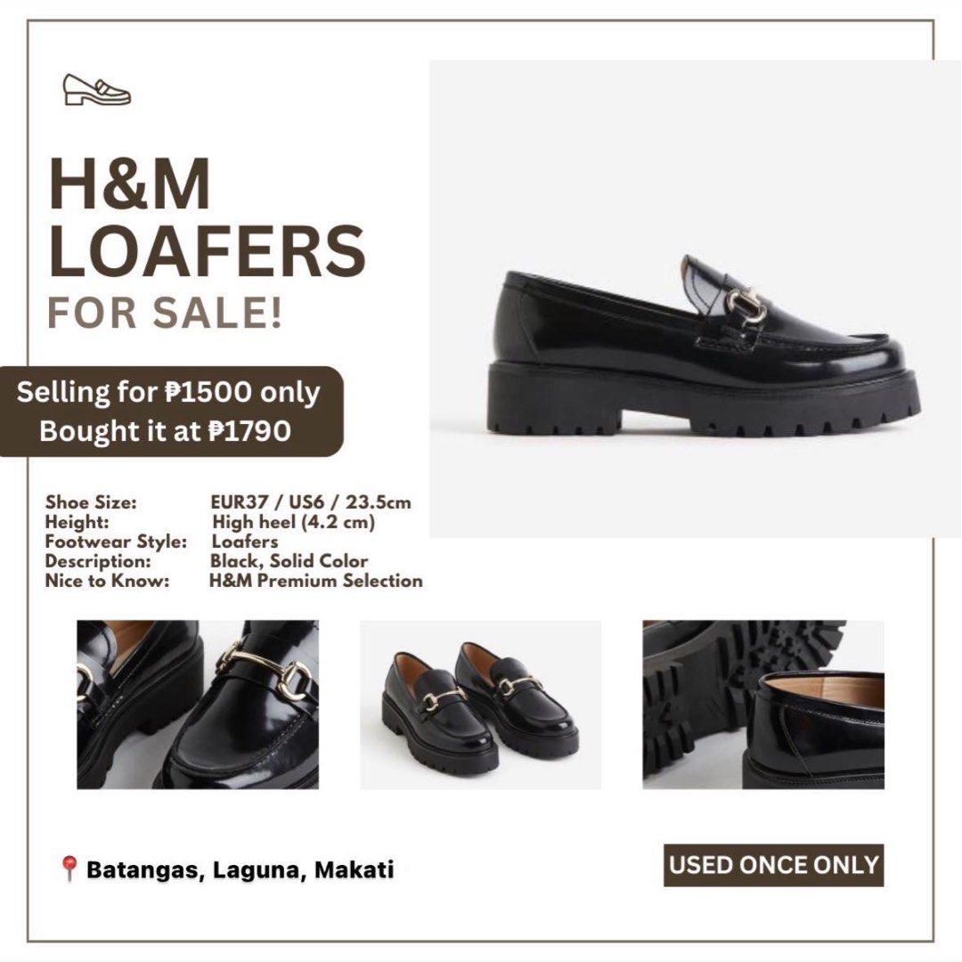 H M Chunky Loafers Women s Fashion Footwear Loafers on Carousell