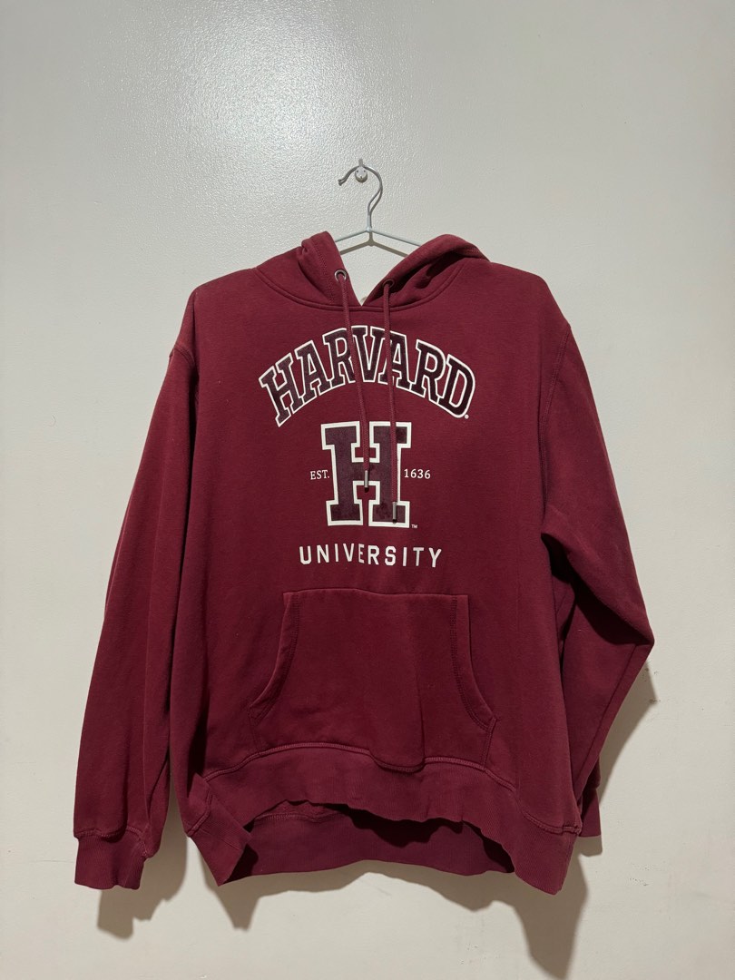 H M Maroon Harvard Hoodie Women s Fashion Coats Jackets and Outerwear on Carousell