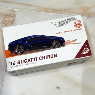 Hot Wheels ID Bugatti Chiron 2016 - édition Limitée Bleue 1:64, Boîte Non Ouverte, Diecast