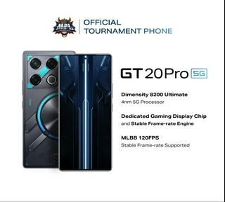 Infinix GT 20 Pro 5G, (up to 24GB [12+256], MediaTek Dimensity 8200 Ultimate