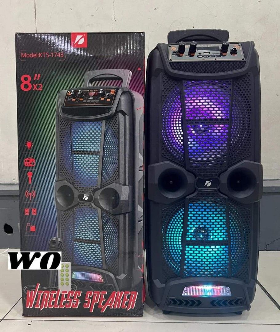 KTS-1743 BLUETOOTH SPEAKER WITH MIC & REMOTE (Category: Soundbars, Speakers & Amplifiers) located in Manila. Submitted by yannieshop (Listing ID 1310172422, Image 1). Description: KTS-1743 BLUETOOTH SPEAKER WITH MIC & REMOTE pedeng pede pangbirit. gaganda boses mo kapag kumanta ka. 😁.