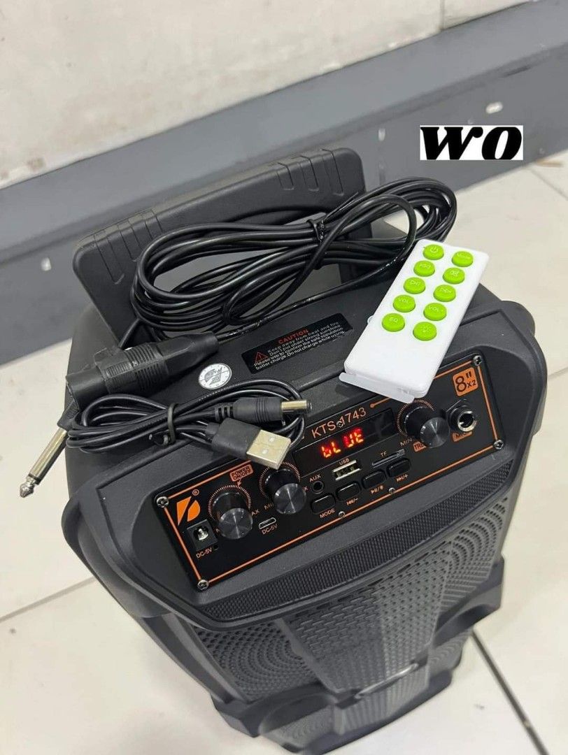 KTS-1743 BLUETOOTH SPEAKER WITH MIC & REMOTE (Category: Soundbars, Speakers & Amplifiers) located in Manila. Submitted by yannieshop (Listing ID 1310172422, Image 3). Description: KTS-1743 BLUETOOTH SPEAKER WITH MIC & REMOTE pedeng pede pangbirit. gaganda boses mo kapag kumanta ka. 😁.