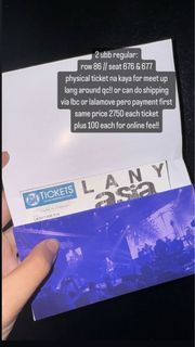 Lany Concert Ticket Manila