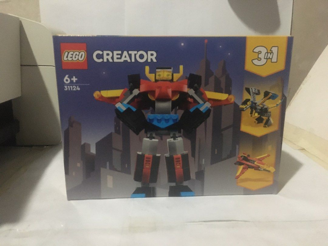 Lego Creator 31124 - Super Robot (Category: Lego & Building Sets) located in Paranaque City. Submitted by raon19 (Listing ID 1308267436, Image 1). Description: Complete set with box, instructions, and extra pieces. It is as it is. PM for more questions. Payment via GCash or BPI. Meet-up within Merville Subdivision, Paranaque and satellite villages..