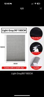 light gray curtain blinds / sun shade / cabinet cover