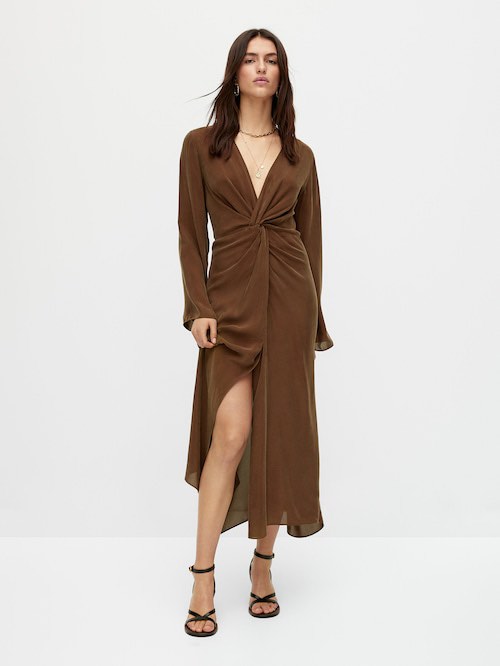 Massimo dutti cupro dress shop